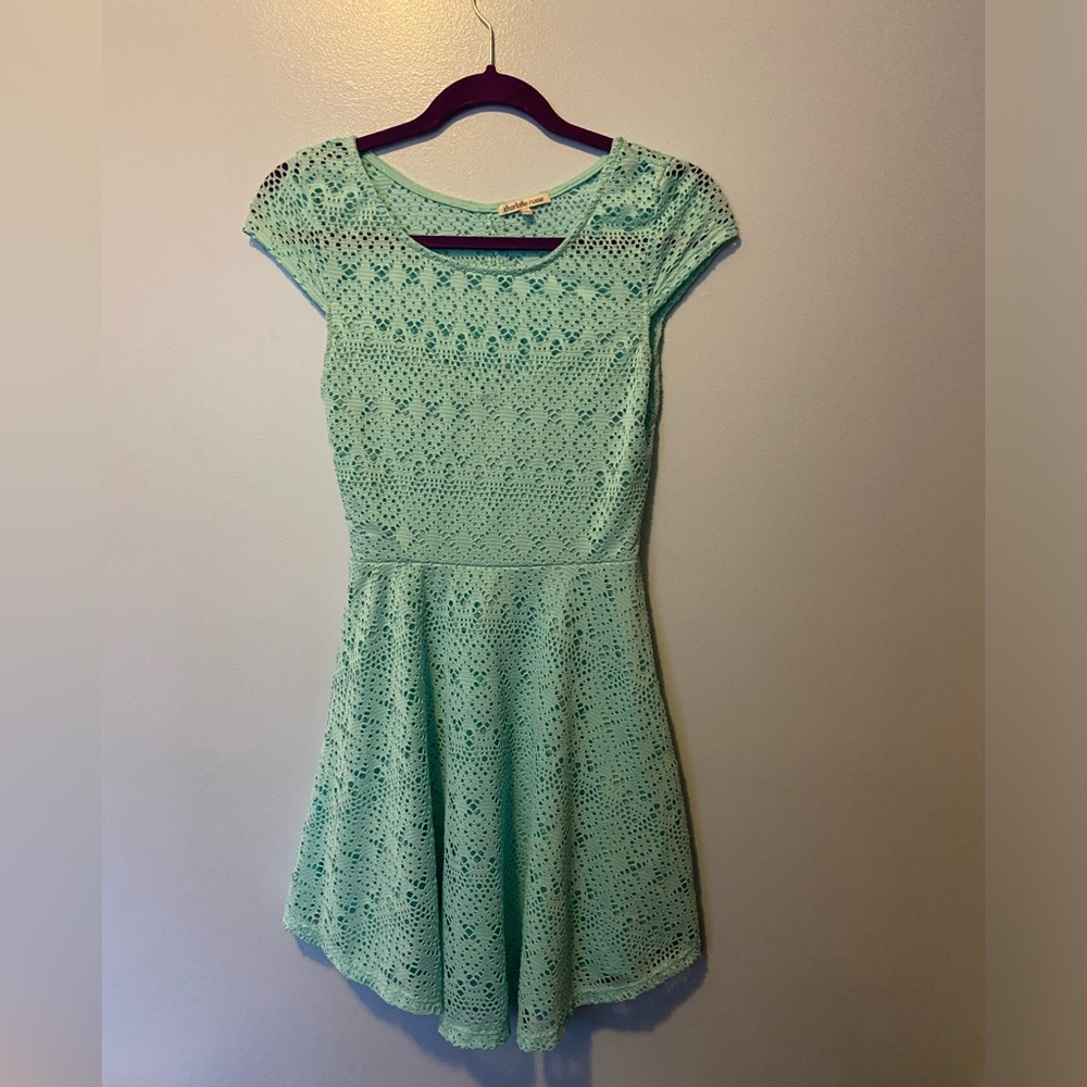 Girls dress seafoam green